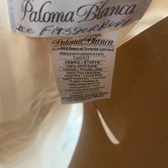 Paloma Blanca Cream Wedding Gown CA05313 (size 4) - Picture 6 of 10